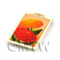 Dolls House Flower Seed Packet - Elegant Zinnia