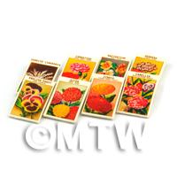 8 Mixed Dolls House Flower Seed Packets - Set 5
