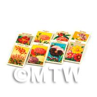 8 Mixed Dolls House Flower Seed Packets - Set 6