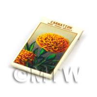 Dolls House Flower Seed Packet - Orange Carnation