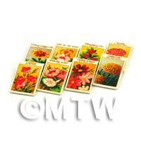 8 Mixed Dolls House Flower Seed Packets - Set 9