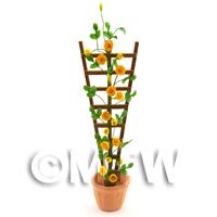 Flexible Dolls House Miniature Yellow Rose Flower Strip