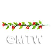 Flexible Dolls House Miniature Poinsettia Flower Strip