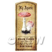 Dolls House Miniature Apothecary Fly Agaric Fungi Colour Label