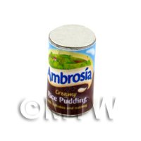 Dolls House Miniature Can of Ambrosia Rice Pudding
