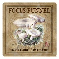 Dolls House Miniature Apothecary Fools Funnel Fungi Colour Box Label