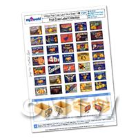 Dolls House Complete Set of 35 Pear Crate Labels Set 1 A4 Value Sheet