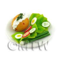 Dolls House Miniature Jacket Potato And Cream Cheese