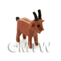 German Dolls House Miniature Small Standing Brown Goat
