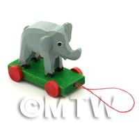 Dolls House Miniature Large German Pull-Along Elephant