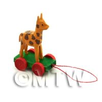 Dolls House Miniature Small Pull-Along Giraffe