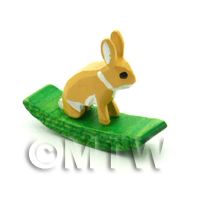 German Crafted Dolls House 20mm Rocking Brown Rabbit