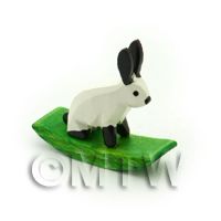 German Crafted Dolls House 20mm Rocking White Rabbit