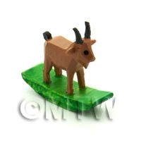 German Crafted Dolls House 20mm Rocking Brown Goat