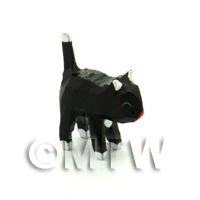 German Dolls House Miniature Small Standing Black Cat
