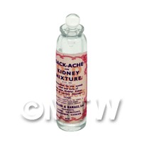 Miniature Kidney Mixture Clear Glass Apothecary Bottle