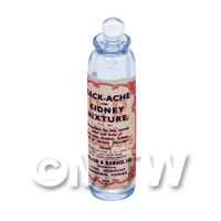 Miniature Kidney Mixture Blue Glass Apothecary Bottle