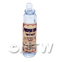 Miniature Phosphotonic Wine Blue Glass Apothecary Bottle