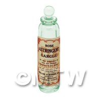 Miniature Rose Astringent Gargle Green Glass Apothecary Bottle 