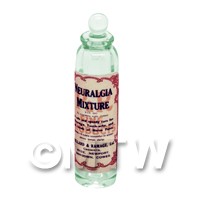 Miniature Neuralgia Mixture Green Glass Apothecary Bottle 