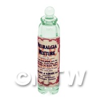 Miniature Neuralgia Mixture Green Glass Apothecary Bottle 