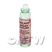 Miniature Kidney Mixture Green Glass Apothecary Bottle 
