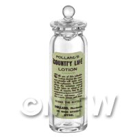 Miniature Pollards Country Life Lotion Glass Apothecary Jar 