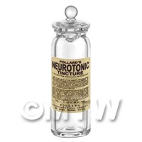 Dolls House Miniature Neurotonic Tincture Glass Apothecary Storage Jar 