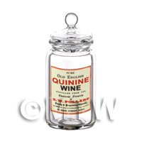 1/12th scale - Dolls House Miniature Quinine Wine Glass Apothecary Storage Jar 