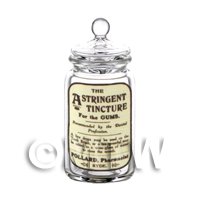 Dolls House Miniature Astringent Tincture Glass Apothecary Storage Jar 