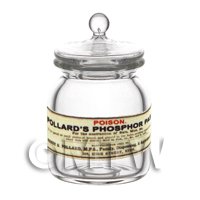 Dolls House Miniature Phosphor Paste Glass Apothecary Storage Jar 