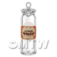 Miniature Liver Invigorator Glass Apothecary Jar