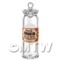 Miniature White Embrocation Glass Apothecary Jar 