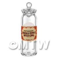 Miniature Peptonized Digestive Mixture Glass Apothecary Jar