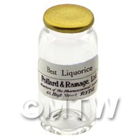 Miniature Best Liquorice Glass Apothecary Bulk Jar 