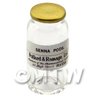 Miniature Senna Pods Glass Apothecary Bulk Jar 