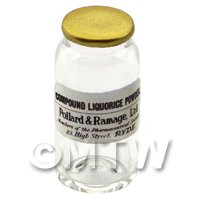 Miniature Liquorice Powder Glass Apothecary Bulk Jar 