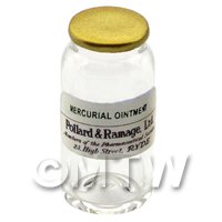 Miniature Mercurial Ointment Glass Apothecary Bulk Jar 