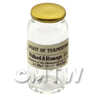 Miniature Spirit of Turpentine Glass Apothecary Bulk Jar 