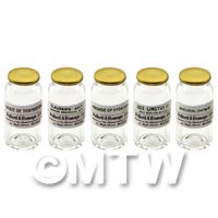 5 Miniature Glass Apothecary Bulk Storage Jars Set 3/7