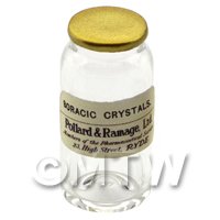 Miniature Boracic Crystals Glass Apothecary Bulk Jar 