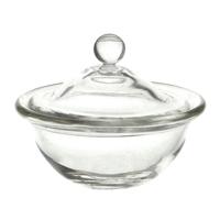 Dolls House Miniature Handmade Glass Bowl With Removable Lid 