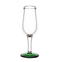 Dolls House Miniature Handmade Narrow Neck Green Based Wine Glass 