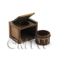 Dolls House Miniature Tudor Period Wooden Toilet