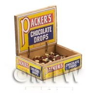 Dolls House Filled Packers Chocolate Drops Shop Counter Display Box