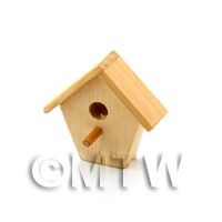 Miniature Light Pine Sloping Roof Bird Box