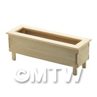 Dolls House Miniature Large Wooden Planter