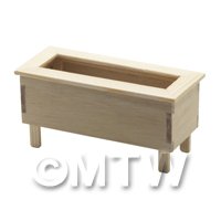 Dolls House Miniature Small Wooden Planter