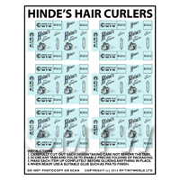 Dolls House Miniature sheet of 6 Hindes Hair Curlers Boxes