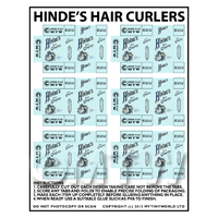 Dolls House Miniature sheet of 6 Hindes Hair Curlers Boxes